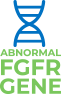Blue double helix icon,  Abnormal F G F R gene